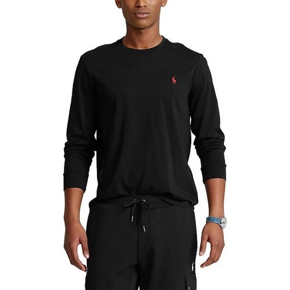 POLO RALPH‎ LAUREN MEN'S L/S XXL T-SHIRT~BLACK ~NWT